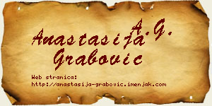 Anastasija Grabović vizit kartica